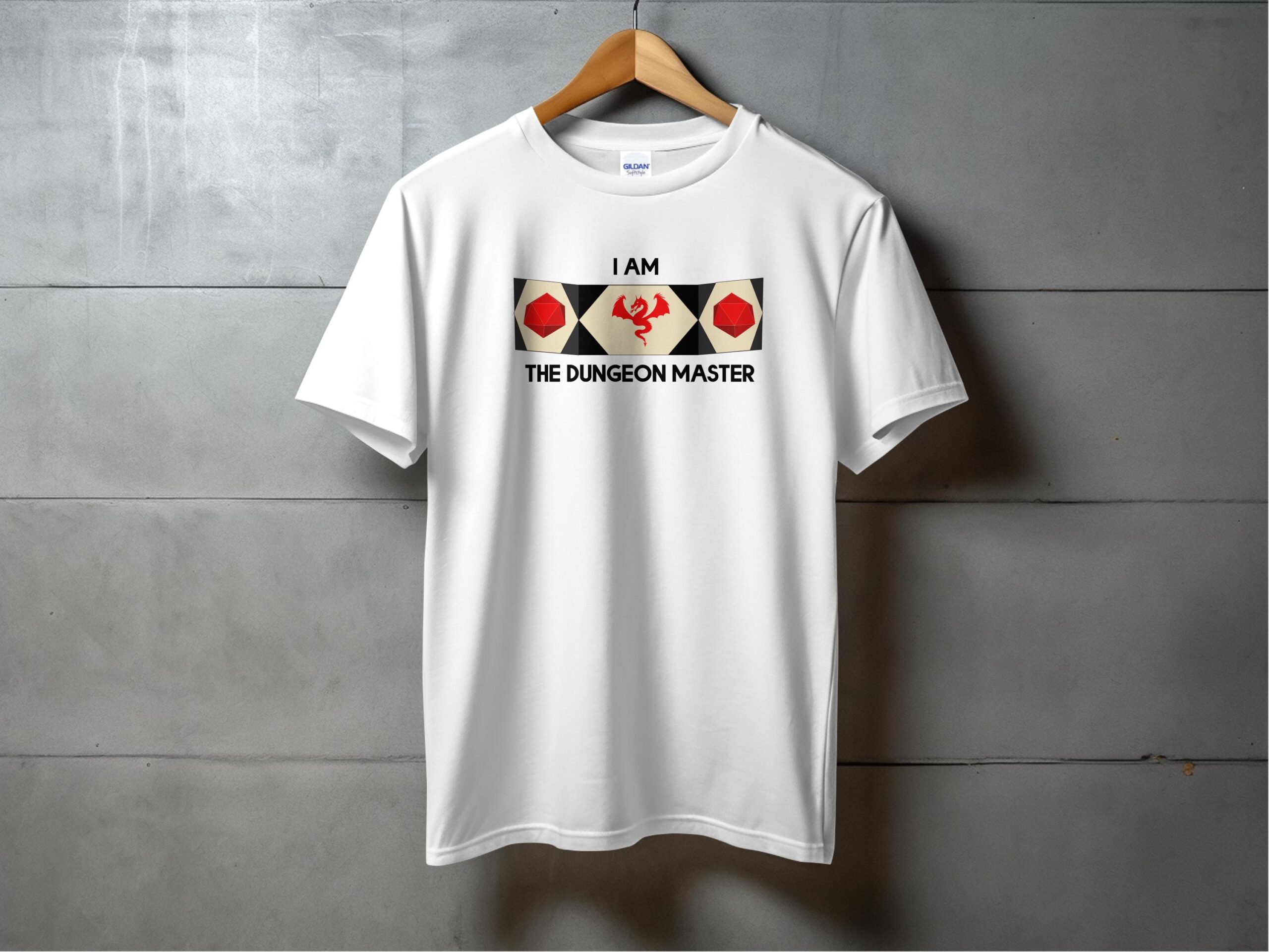 I Am The Dungeon Master Red Dragon Art T-Shirt - Image 4