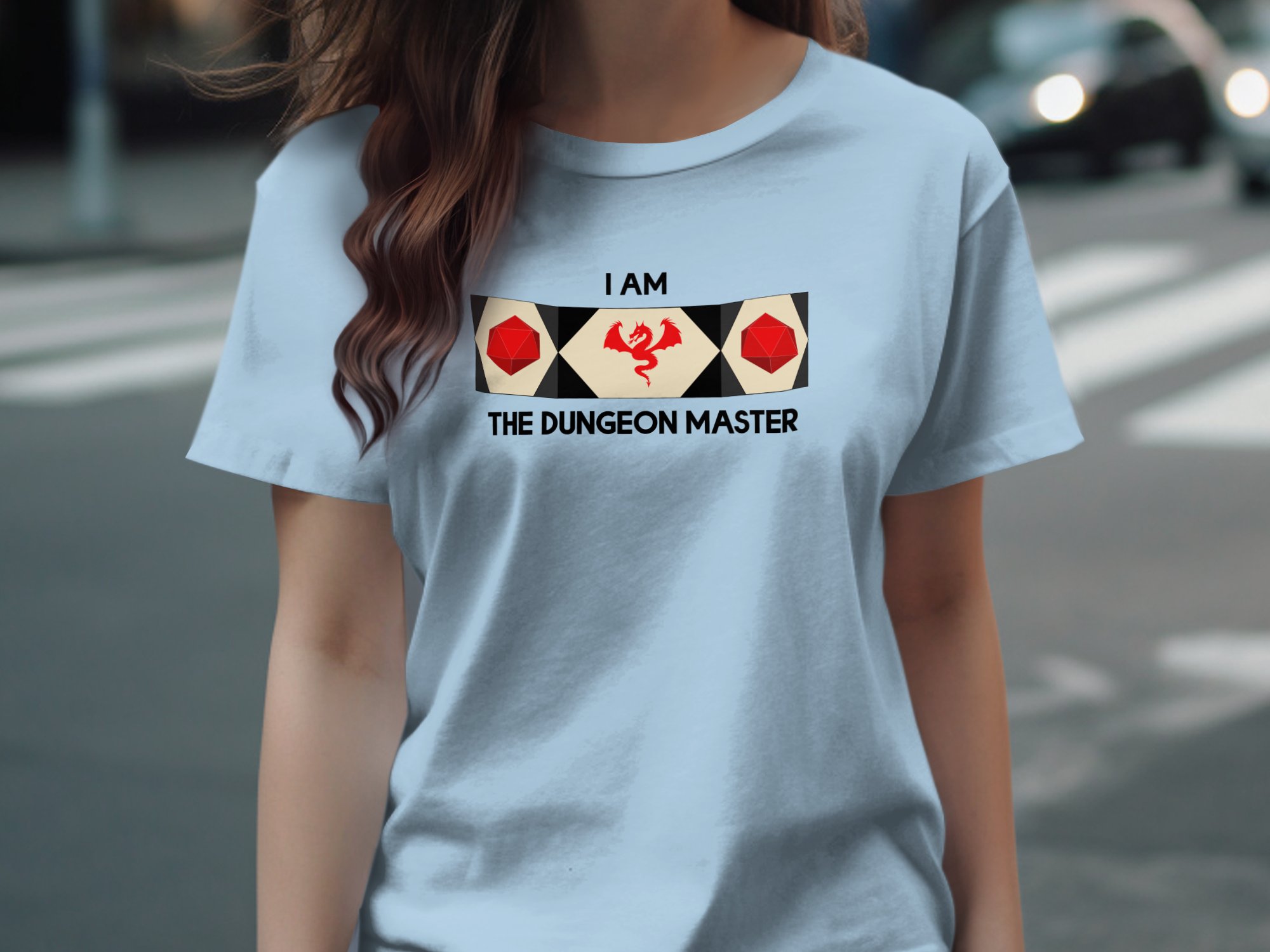 I Am The Dungeon Master Red Dragon Art T-Shirt - Image 8