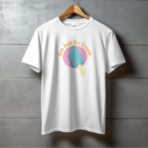 Sea Salt Ice Cream Fun Summer Graphic Ice Cream T-Shirt