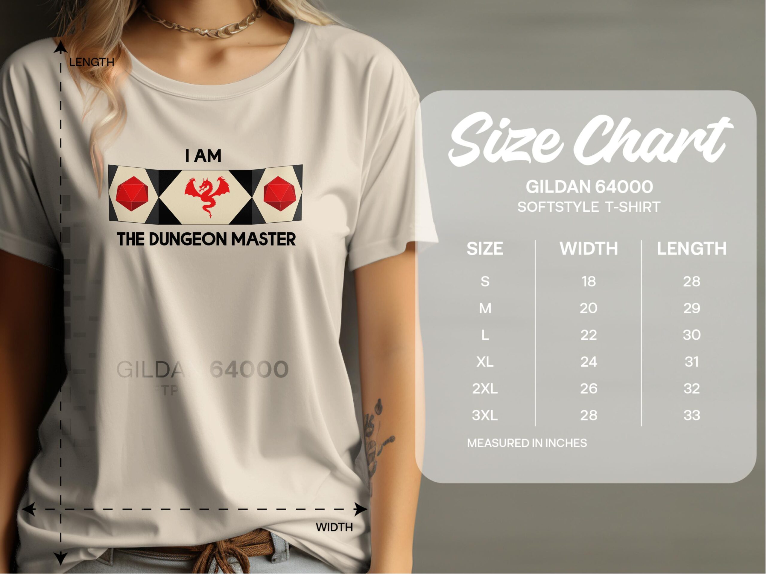 I Am The Dungeon Master Red Dragon Art T-Shirt - Image 5