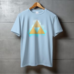 Gold Triangles Splash Cool Art Graphic Design T-Shirt